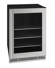 U-Line 1 Class 194-Can Beverage Cooler in Stainless Steel UHBV024SG01A - Open Box