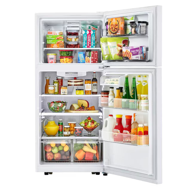 LG White 30 Inch Wide Top Freezer 20 Cu. Ft. Refrigerator with Electronic Temperature Controls and LoDecibel Quiet Operation LTCS20020W - Scratch & Dent (Minor)