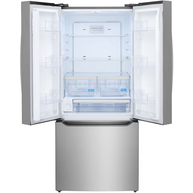 Frigidaire Gallery 20 Cu. Ft. 30" Wide Standard-Depth French Door Refrigerator in Stainless Steel 20SD80 - GRFN2023AF - Scratch & Dent (Minor)