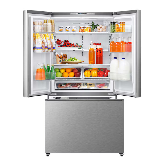 Hisense 26.6 cu. ft. French Door Refrigerator in Fingerprint Resistant Stainless Steel 22131SD96 - HRF266N6CSE1 - Scratch & Dent (Minor)