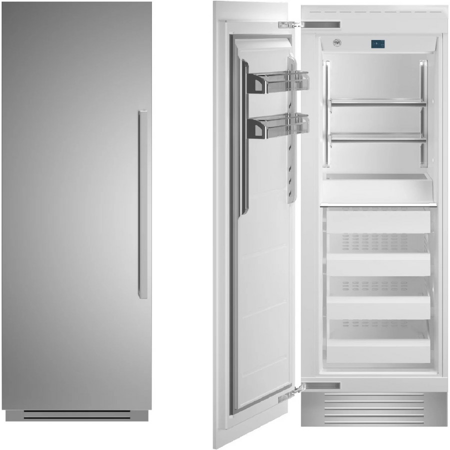 Bertazzoni 16.8 cu ft Built-in Freezer Column with Interior TFT Touch & Scroll Interface in Stainless Steel REF30FCIPIXL - Scratch & Dent (Minor)