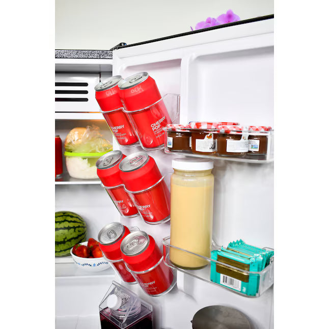 Frigidaire 3.2 cu. ft. Retro Vintage Compact Mini Refrigerator with Freezer with Platinum Door Design SA114 - EFR323 - Open Box