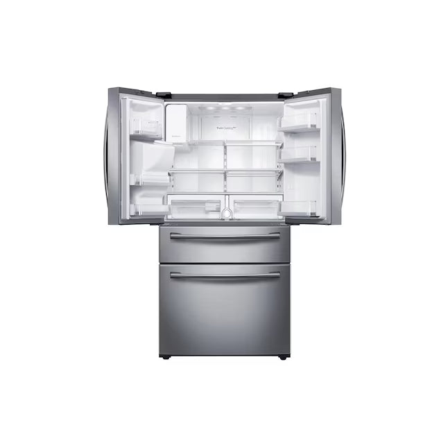 Samsung 28.2 Cu. Ft. 4-Door French Door Refrigerator with Thru-the-Door Ice and Water in Stainless Steel 31135SD255 - RF28HMEDBSR - Scratch & Dent (Moderate)