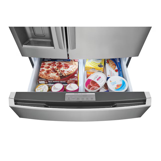 Frigidaire Gallery 26 Cu. Ft. Standard-Depth 4-Door French Door Refrigerator in Fingerprint Resistant Stainless Steel GRMS2773AF - Scratch & Dent (Major)