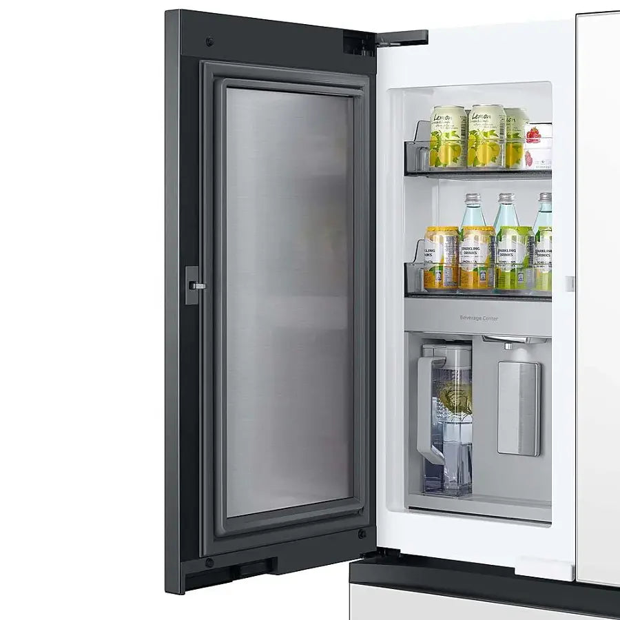 Pictures of Samsung Bespoke 29 cu. ft. 4-Door French Door Refrigerator with Beverage Center™ in White Glass 4SD419 - RF29BB860012 - Open Box - Neu Appliance Outlet - Discount Appliance Outlet in Austin, Tx