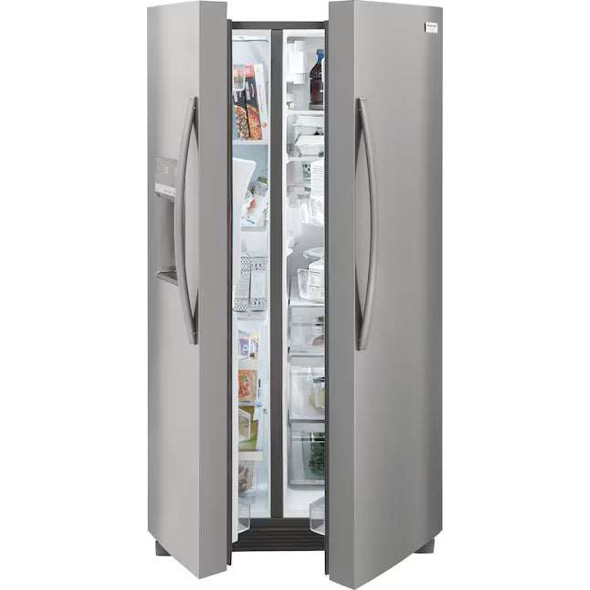 Frigidaire Gallery Smudge Proof Stainless Steel 26 Cu. Ft. Side by Side Refrigerator with Bright LED Lighting GRSS2652AF - Scratch & Dent (Major)