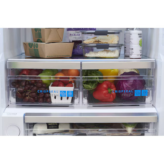 Frigidaire Gallery 20 Cu. Ft. 30" Wide Standard-Depth French Door Refrigerator in Stainless Steel 20SD80 - GRFN2023AF - Scratch & Dent (Minor)