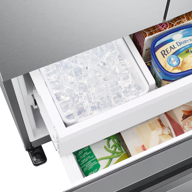Samsung 18 cu. ft. 33" Wide 3-Door Smart Counter Depth Stainless Steel French Door Refrigerator 22132SD132 - RF18A5101SR - Scratch & Dent (Moderate)