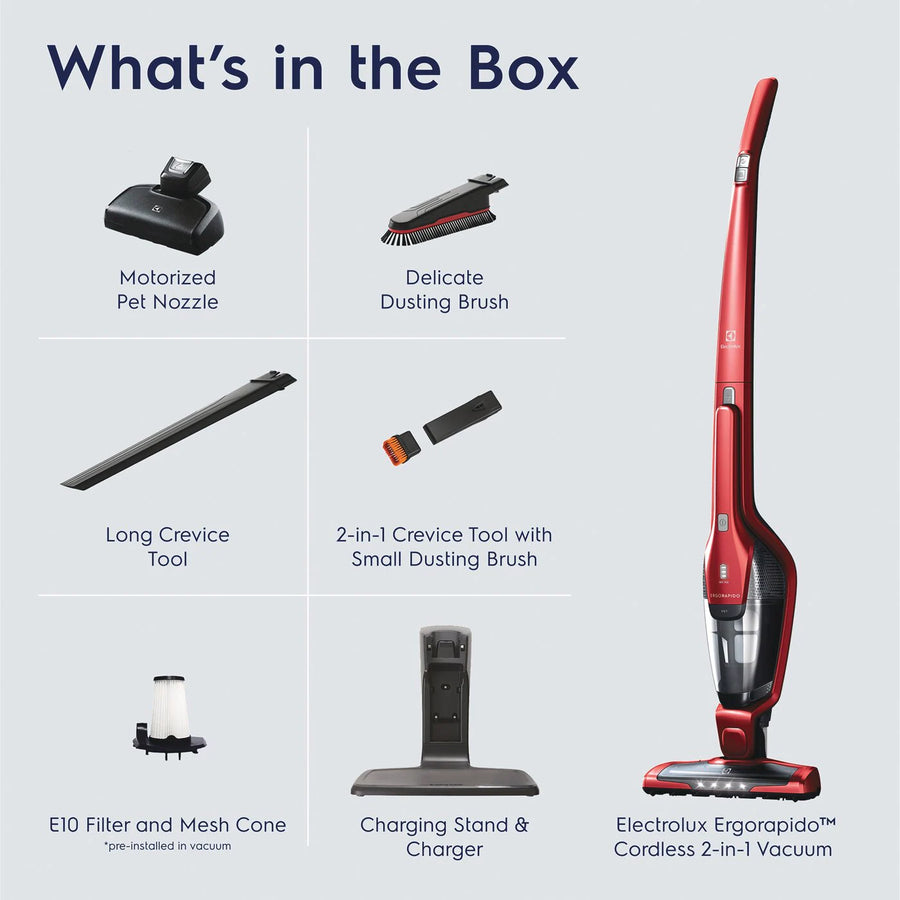 Electrolux Ergorapido™ Pet Vacuum in Red S139 - EHVS3510AR - Open Box
