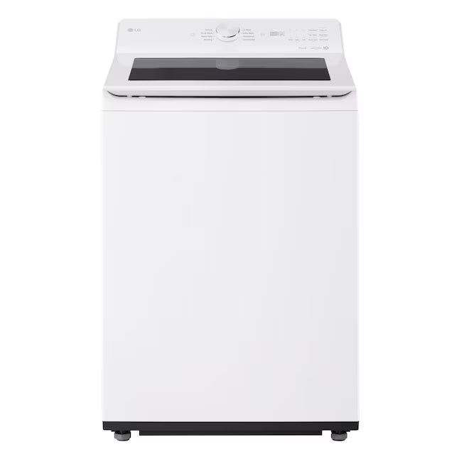 LG 5.0 cu.ft. SMART Top Load Washer in Alpine White with TurboWash WT8200CW - Scratch & Dent (Minor) and LG 7.3 cu. ft. Ultra Large Capacity Rear Control Electric Dryer with AI Sensing and ThinQ® Smart Features DLE8200W - Scratch & Dent (Moderate)