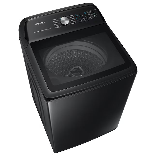 Samsung 5.1 cu. ft. Smart Top Load Washer with ActiveWave™ Agitator and Super Speed Wash WA51A5505AV - Certified Refurbished and Samsung 7.4 Cu. Ft. Smart Electric Dryer with Steam Sanitize+ in Black 16298 - DVE55CG7100V - Scratch & Dent (Minor)