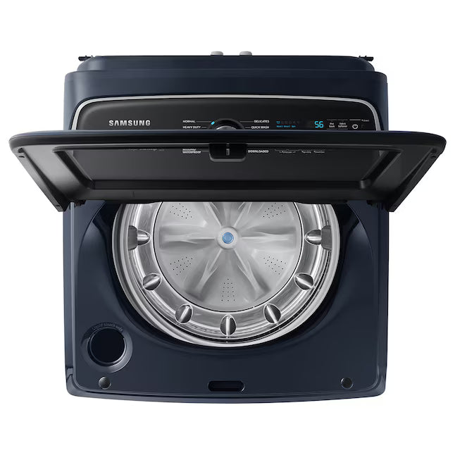 Samsung 5.4 cu. ft. Smart Top Load Washer with Pet Care Solution and Super Speed Wash WA54CG7150AD - Scratch & Dent (Minor) and 7.4 cu. ft. Smart Vented Electric Dryer with Pet Care Dry and Steam Sanitize+ 16262 - DVE54CG7150D - Open Box