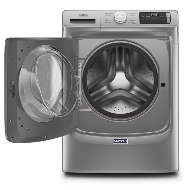 Maytag 4.5-cu ft High Efficiency Stackable Steam Cycle Front-Load Washer MHW5630HC - Open Box and Maytag 7.3-cu ft Stackable Vented ENERGY STAR Electric Dryer MED5630HC - Scratch & Dent (Minor)