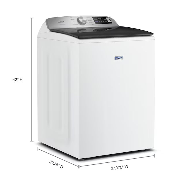 Maytag 5.2 Cu. Ft. Top Load Agitator Washer with Extra Power and Smart Appliance 22121500 - MTW6205RW - Open Box