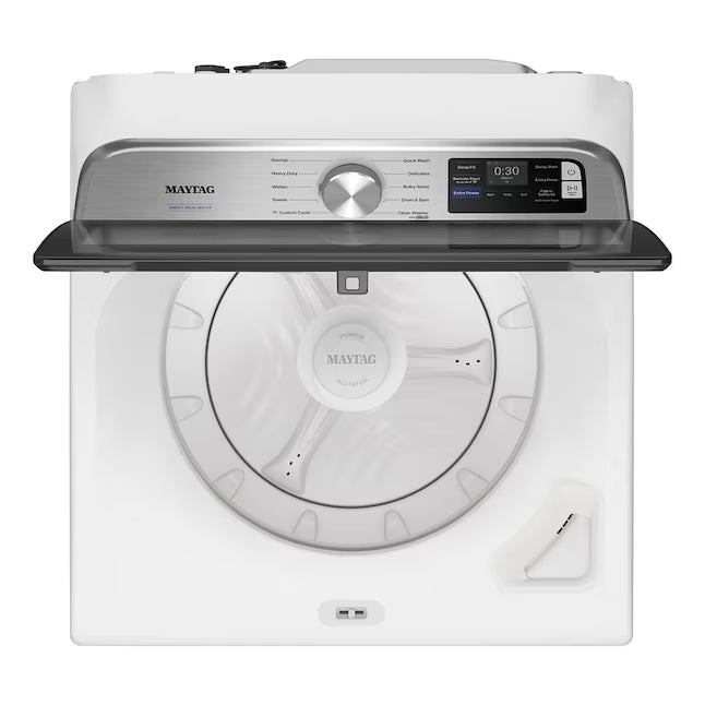 Maytag 5.2 Cu. Ft. Top Load Agitator Washer with Extra Power and Smart Appliance 22121500 - MTW6205RW - Open Box