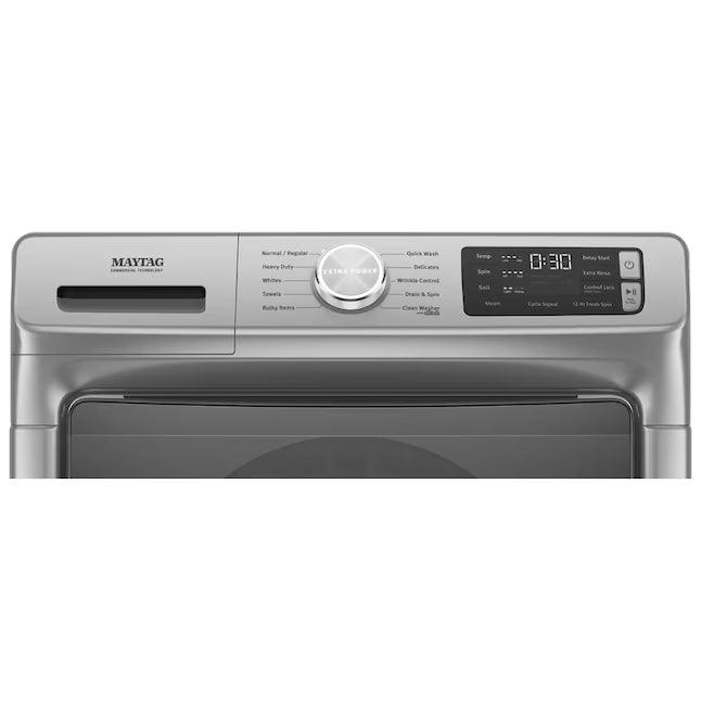 Maytag 4.5-cu ft High Efficiency Stackable Steam Cycle Front-Load Washer MHW5630HC - Open Box and Maytag 7.3-cu ft Stackable Vented ENERGY STAR Electric Dryer MED5630HC - Scratch & Dent (Minor)