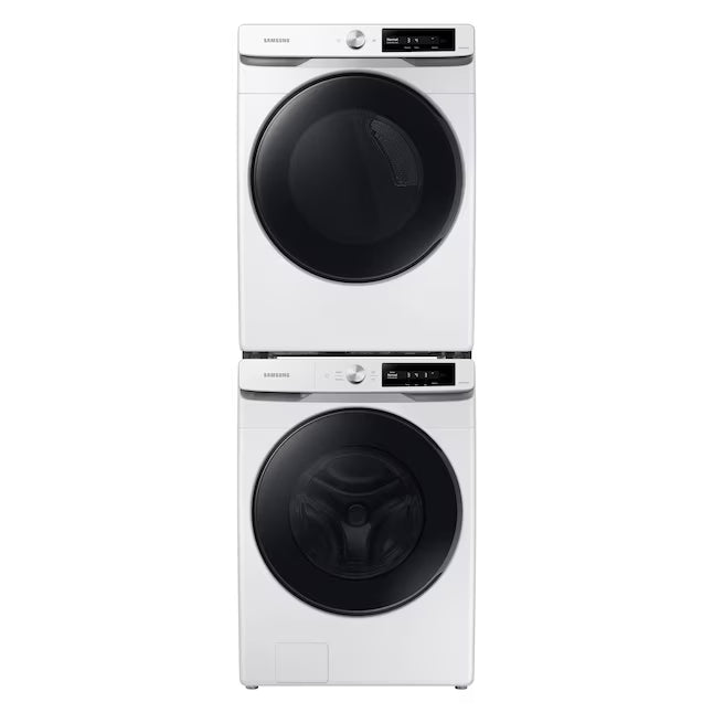 Samsung 4.5 Cu. Ft. High-Efficiency Smart Front Load Washer with AI Smart Dial WF45A6400AW - Scratch & Dent (Moderate) and Samsung 7.5 cu. ft. Vented Smart Stackable Electric Dryer with Super Speed Dry 16252 - DVE45A6400W - Scratch & Dent (Moderate)