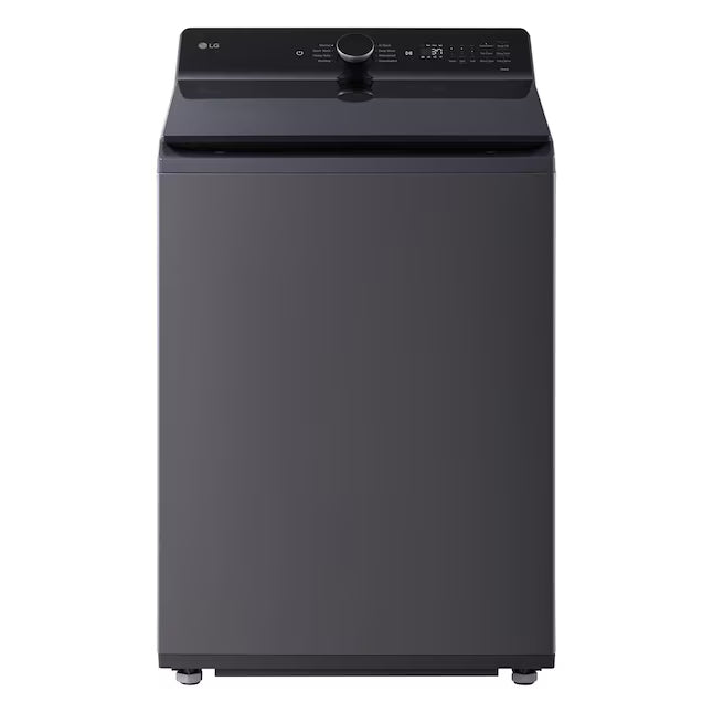 LG 5.3 cu. ft. Smart Top Load Washer with 4-Way® Agitator and AI Sensing EasyUnload™ WT8405CB - Scratch & Dent (Minor) and LG 7.3 cu. ft. Rear Control Electric Dryer with LG EasyLoad™ Door and AI Sensing 16250 - DLE8400BE - Scratch & Dent (Minor)
