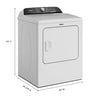 Whirlpool® 7.0 Cu. Ft. Electric Dryer with Moisture Sensor and Steam Refresh Cycle 5SD254 - WED6150PW - Scratch & Dent (Minor)