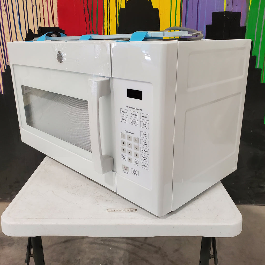 Pictures of White GE 1.6 cu. ft. Over the Range Microwave with 13.5 inch Defrost Options - Open Box - Neu Appliance Outlet - Discount Appliance Outlet in Austin, Tx