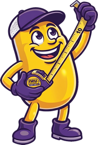 Neu Appliance mascot measuring