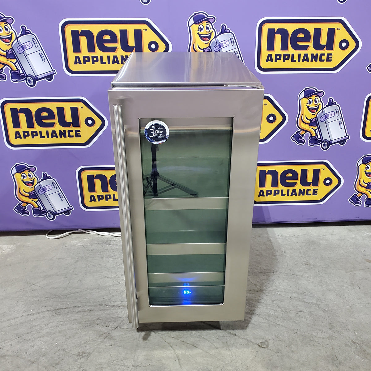 U-Line 5 Class 8-Bottle Wine Refrigerator in Stainless Steel UHBV515-SG01A - Open Box