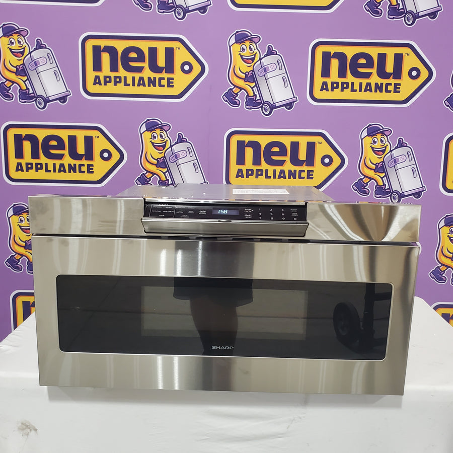 Sharp 30 inch Stainless Steel Sharp 1.2 cu. ft. Built In Microwave Drawer with Easy Touch Automatic Drawer System SMD3070ASY - Scratch & Dent (Minor)