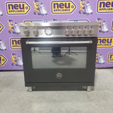Bertazzoni Master Series 5.9 Cu. Ft. Freestanding Electric Induction Range with Power Bridge Zone in Black MAST365INMNEE - Open Box