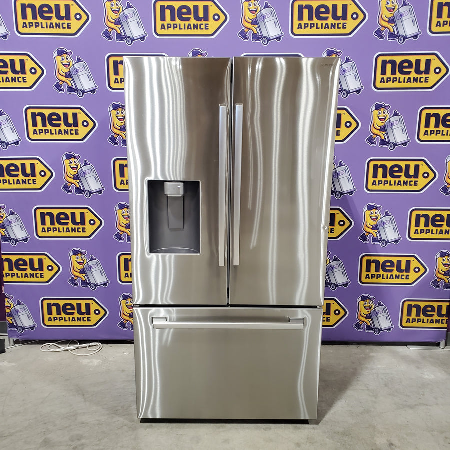 Samsung 36 in. 29 cu. ft. Standard Depth 3-Door French Door Refrigerator in Stainless Steel w/Zero Clearance and Dual Ice Maker RF70H30GER - Scratch & Dent (Minor)