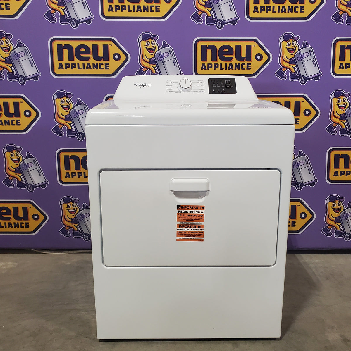Whirlpool 7.0 cu. ft. Electric Dryer with Adaptive Dry and Wrinkle Shield™ Option WED4307SW - Open Box (Copy)