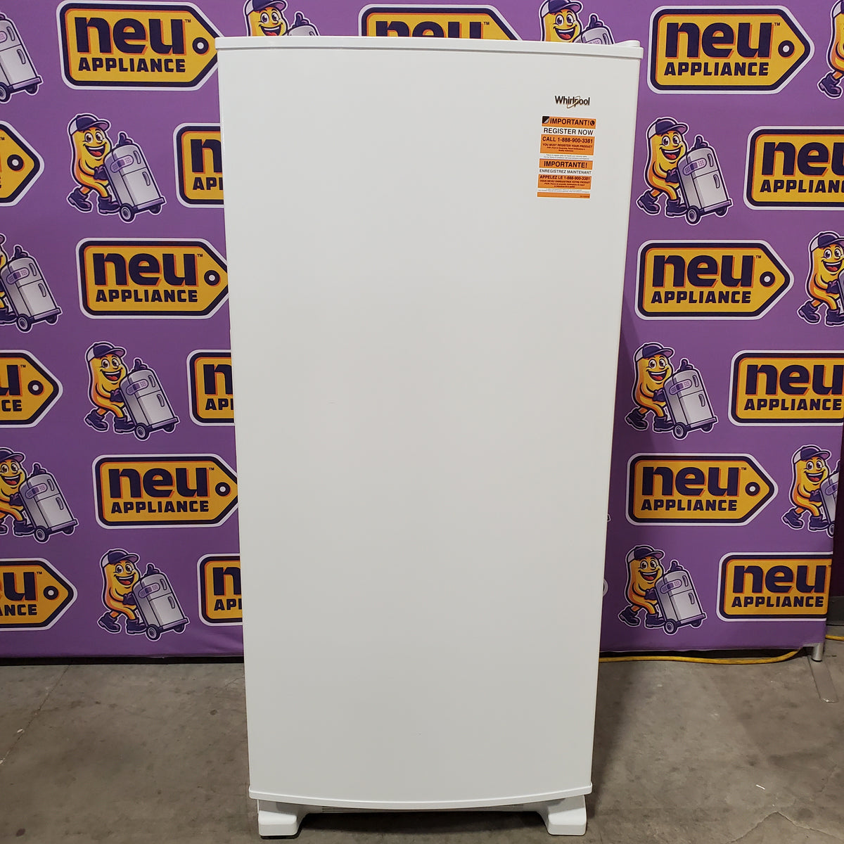 Whirlpool 18 cu. ft. Upright Freezer with LED Lighting and Fast Freeze 22421720 - WZF34X18DW - Scratch & Dent (Minor)