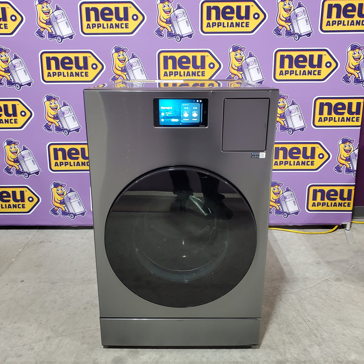 Samsung Dark Steel Bespoke 5.3 cu. ft. Ultra Capacity All-In-One Washer Dryer Combo with Super Speed and Ventless Heat Pump 22142792 - WD53DBA900HZ - Scratch & Dent (Moderate)