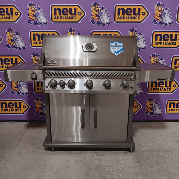 NAPOLEON Rogue PRO 625 Series Black 5-Burner Infrared Natural Gas Grill 1-Side Burner 22321480 - RP625SIB - Open Box