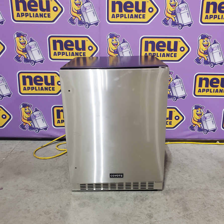 Coyote 24 Inch 5.1 Cu. Ft. Outdoor Rated Built-In Refrigerator C124R-S - Scratch & Dent (Moderate)