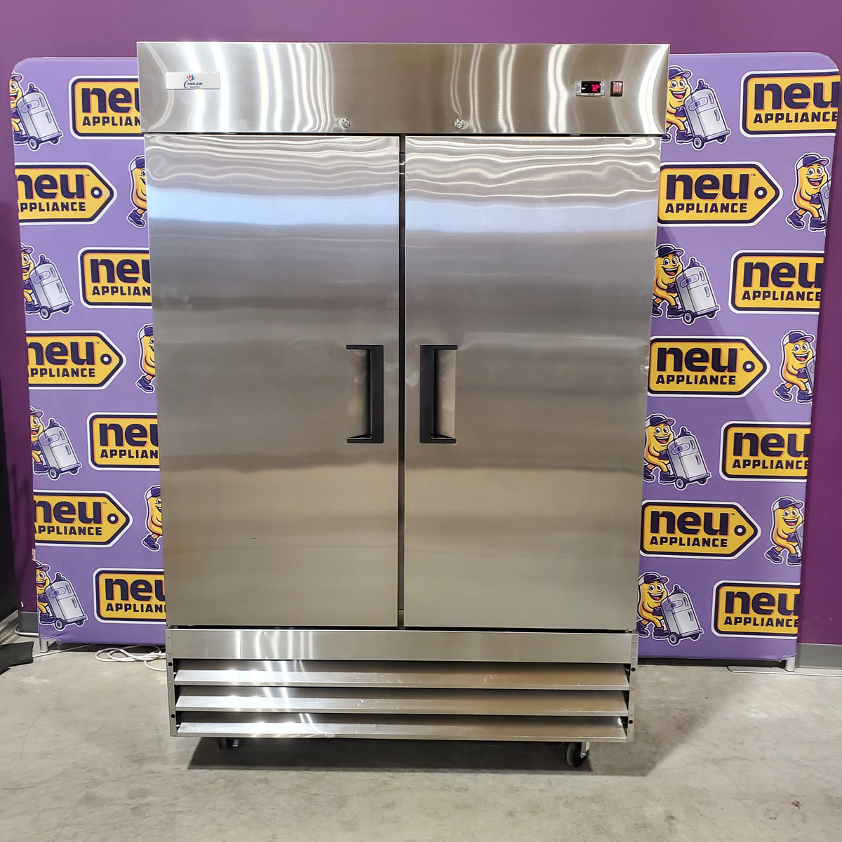 Cooler Depot 54 in. W 47 cu. ft. NSF Auto Defrost 2-Door Commercial Reach In Upright Freezer in Stainless Steel XB54F-HC - Scratch & Dent (Minor)