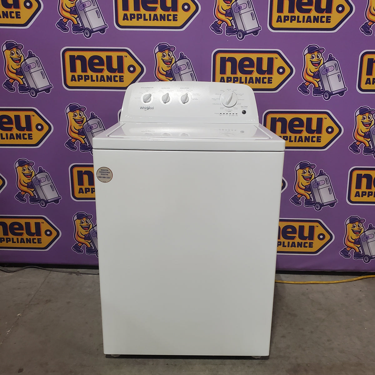 Whirlpool White Top Load 3.8 Cu. Ft. Washer with Late Lid Lock WTW4655JW2 - Certified Refurbished