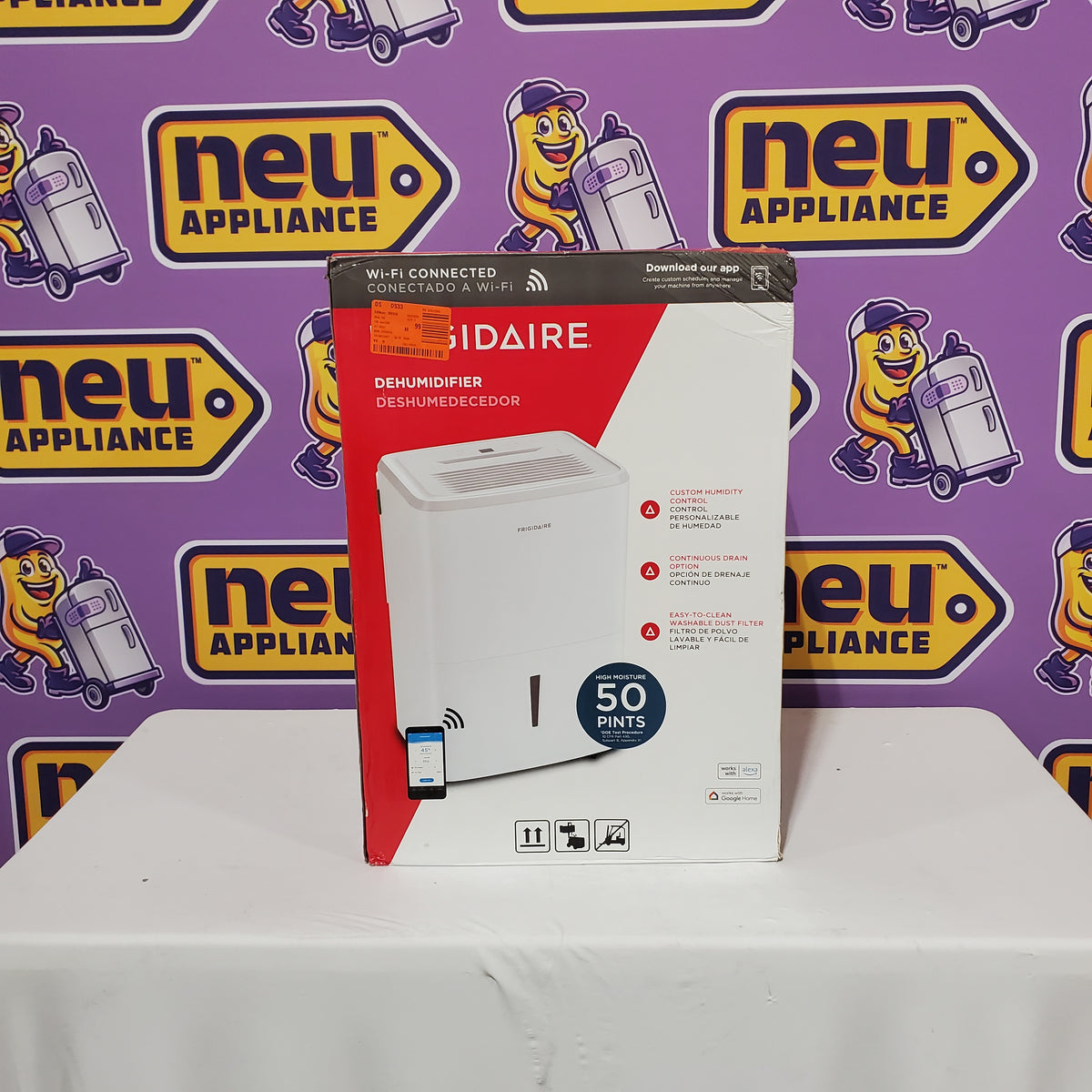 Frigidaire 50 Pint Dehumidifier with Wi-Fi (Energy Star) FHDD5034Y1 - New in Box