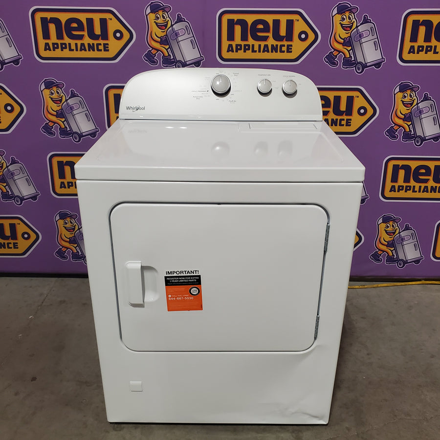 Whirlpool White Gas 7.0 Cu. Ft. Vented Dryer with Wrinkle Shield Option and AutoDry Drying System WGD4815EW - Scratch & Dent (Major)