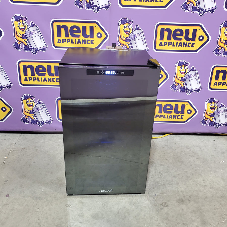 NewAir 61.5-in W 33-Bottles Mirrored Black Dual Zone Cooling Freestanding Indoor Wine Cooler NWC033BKD0 - Open Box