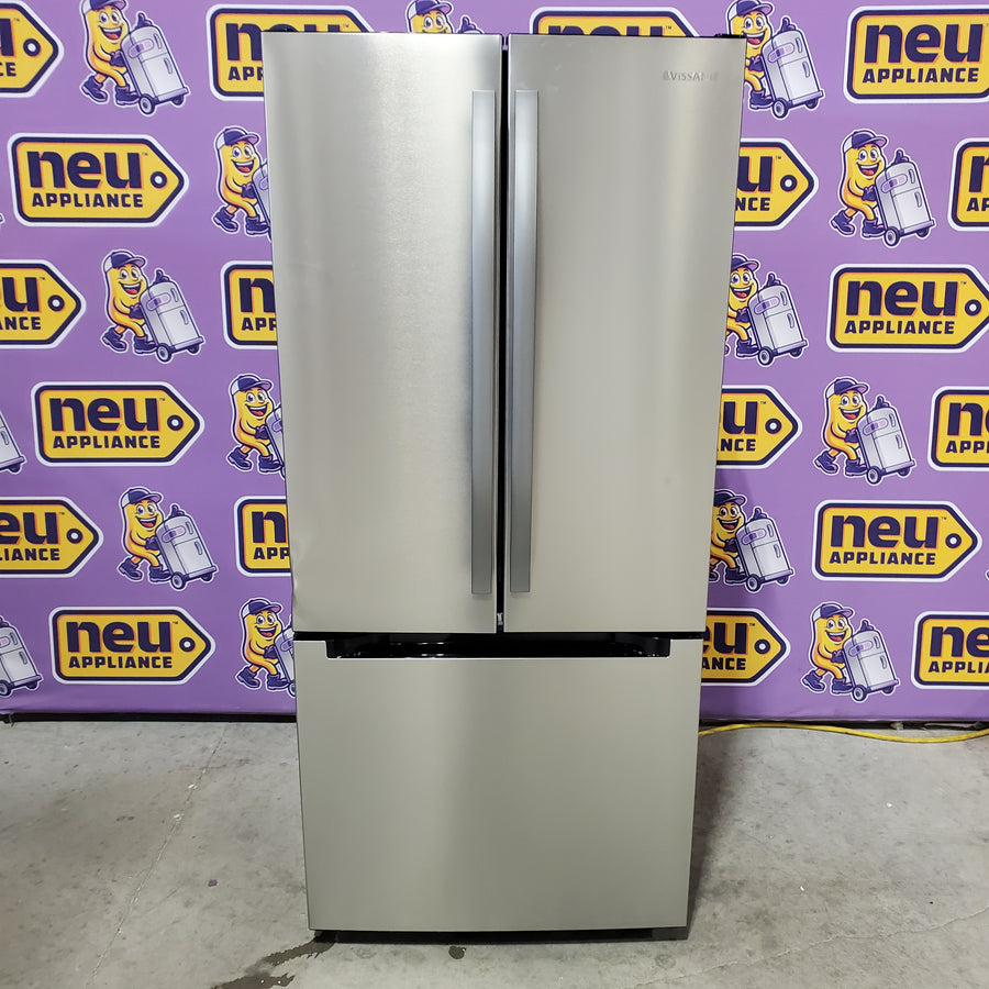 Vissani 30 in. 18.4 cu. ft. Standard-Depth French Door Bottom Freezer Refrigerator in Fingerprint Resistant Stainless Steel LookMDFDBM18SS6 - Scratch & Dent (Moderate)