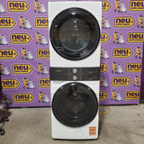 Whirlpool UV Clean 4.5-cu ft Front Load Washer and 7.4-cu ft Plug in Dryer Stacked Laundry Center in White WEF5727TW - Open Box