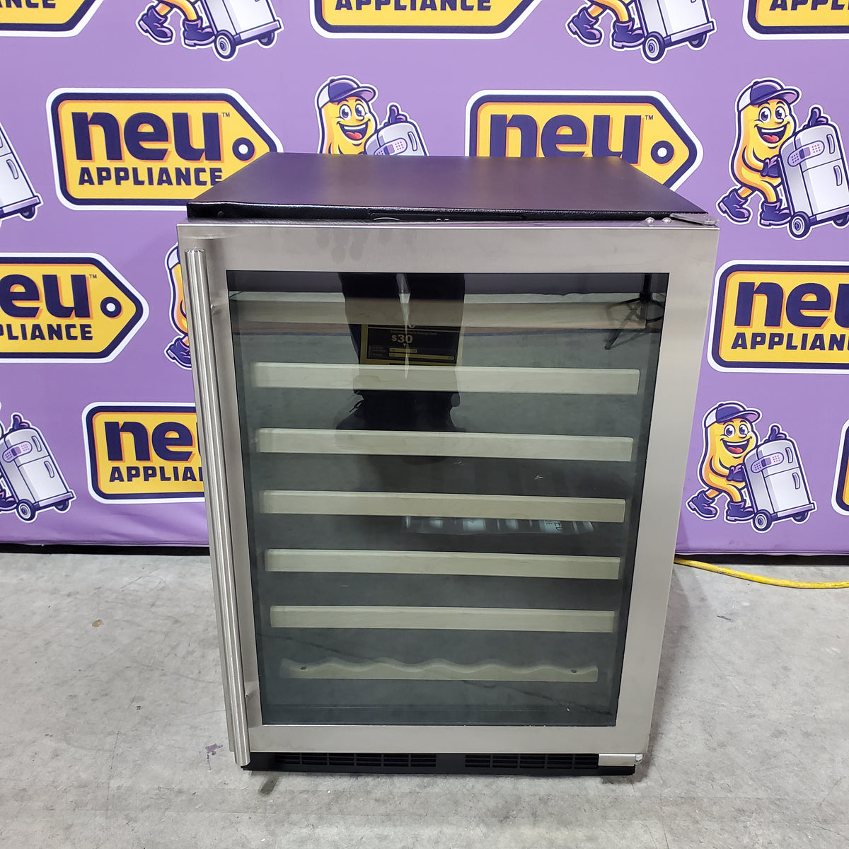 Marvel 24 Inch Built-In Wine Cooler with 54 Bottle Capacity, Smooth-Glide Shelf, Dual Pane Glass Door, and LED Interior Lighting MLWC124-SG01A - Scratch & Dent (Minor)