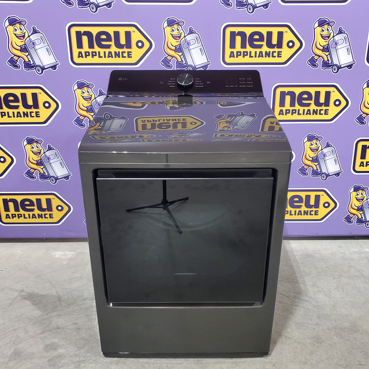 LG 7.3-cu ft Vented Electric Dryer in Platinum Black 22521666 - DLE8200L - Open Box