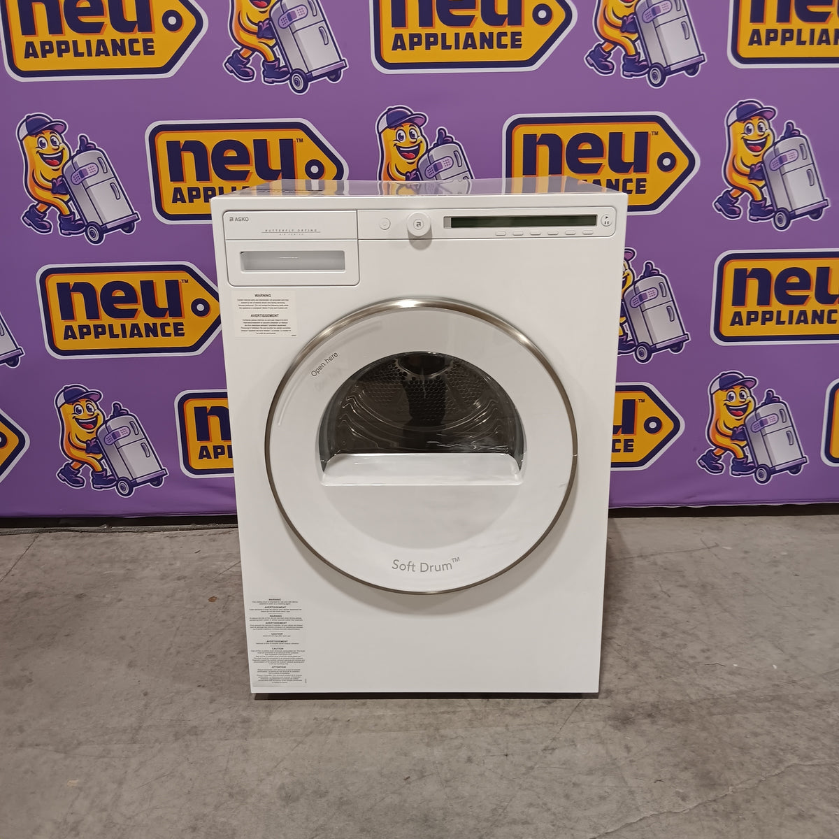 Asko 24 Inch Electric Dryer with 4.1 cu. ft. Capacity, Butterfly™ Drying System, Soft Drum™ Technology, 9 Drying Programs, Anti-Crease Mode, and Delay Start T208V.W - Scratch & Dent (Minor)