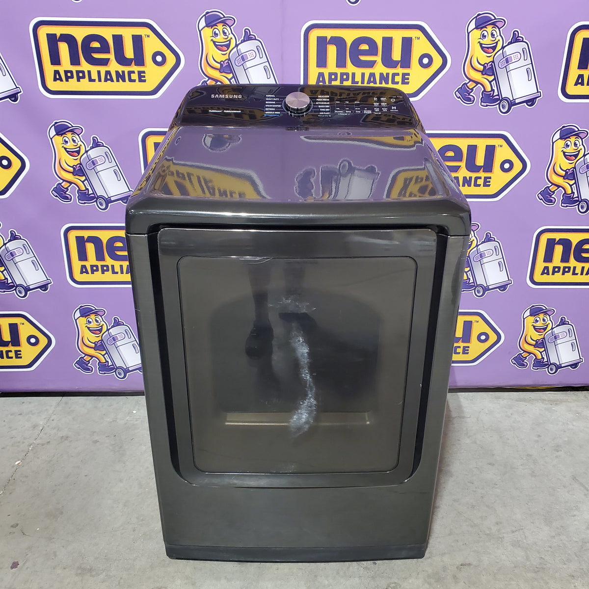 Samsung Black Stainless Steel Electric 7.4 Cu. Ft. Dryer with Steam Sanitize DVE50R5400V - Certified Refurbished
