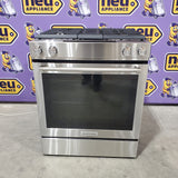 KitchenAid 4 Burners Convection Oven with Downdraft Exhaust Slide-In Dual Fuel Range in Stainless Steel KSDG950ESS - Scratch & Dent (Minor)
