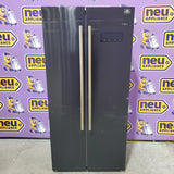 FORNO Salerno Espresso 15.62-cu ft Counter-Depth 33-in Wide Side-by-Side Refrigerator in Black FFRBI1805-33BLK - Scratch & Dent (Major)