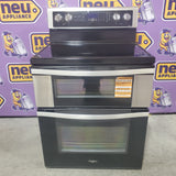Whirlpool 6.7 cu. ft. 5 Burner Element Double Oven Electric Range with True Convection in Stainless Steel 22321458 - WGE745C0FS - Open Box