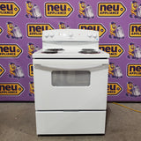 Hotpoint White 30-in 4 Burners 5-cu ft Freestanding Electric Range with Sensi Temp Technology RBS330DRWW - Scratch & Dent (Minor)