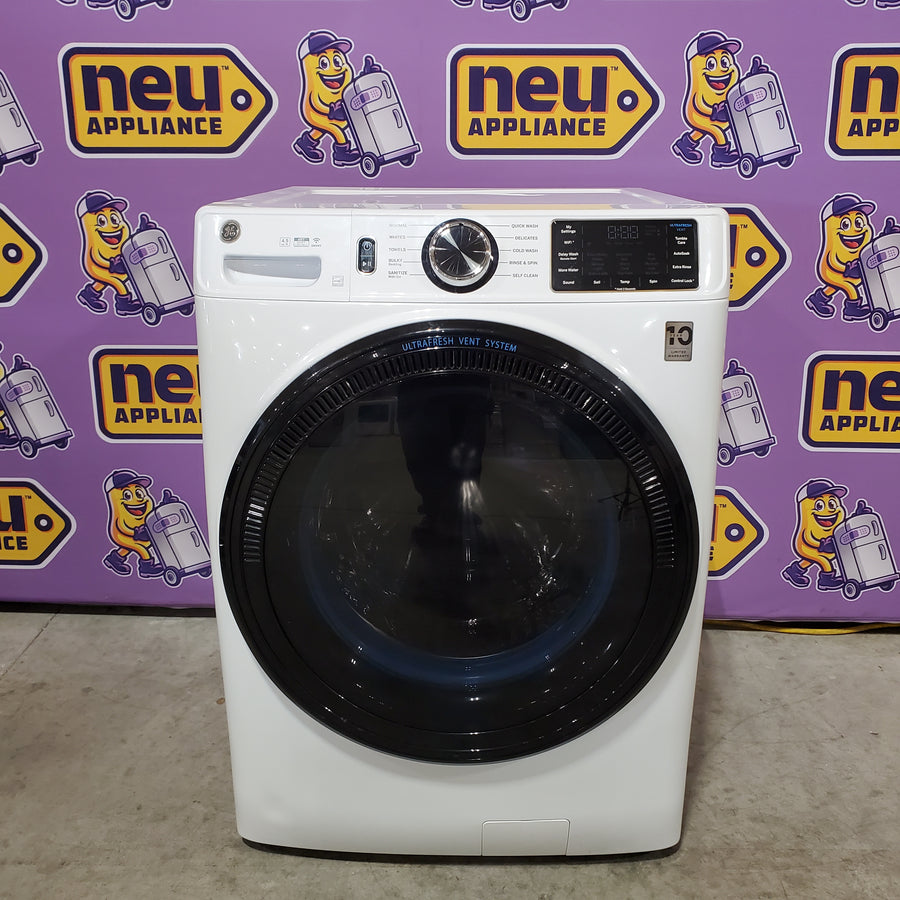 GE® 4.5 cu. ft. Capacity Smart Front Load ENERGY STAR® Washer with UltraFresh Vent System with OdorBlock™ and Sanitize w/Oxi GFW510SCNWW - Certified Refurbished